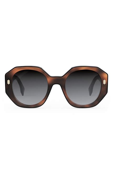 'Fendi Bold 54mm Geometric Sunglasses 